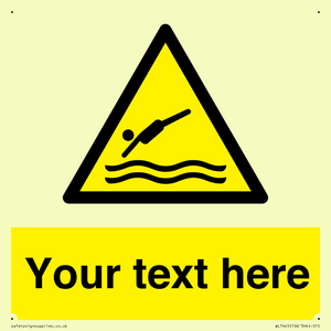 Custom Warning diving area